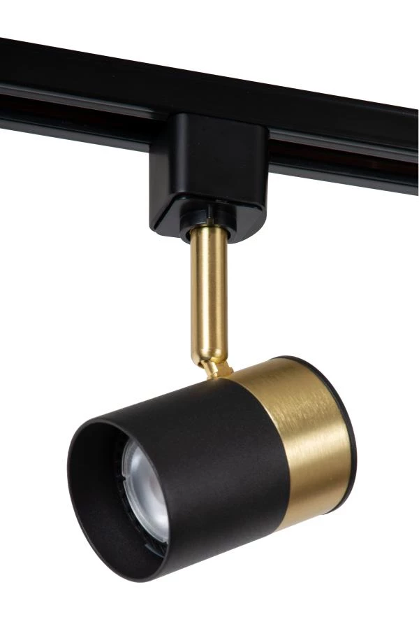 Lucide TRACK FLORIS Track spot - 1-circuit Track lighting system - 1xGU10 - Black (Extension) - turned off